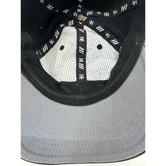Adidas Baseball Hat Black Logo Embroidered Adjustable Cap - Picture 4 of 9